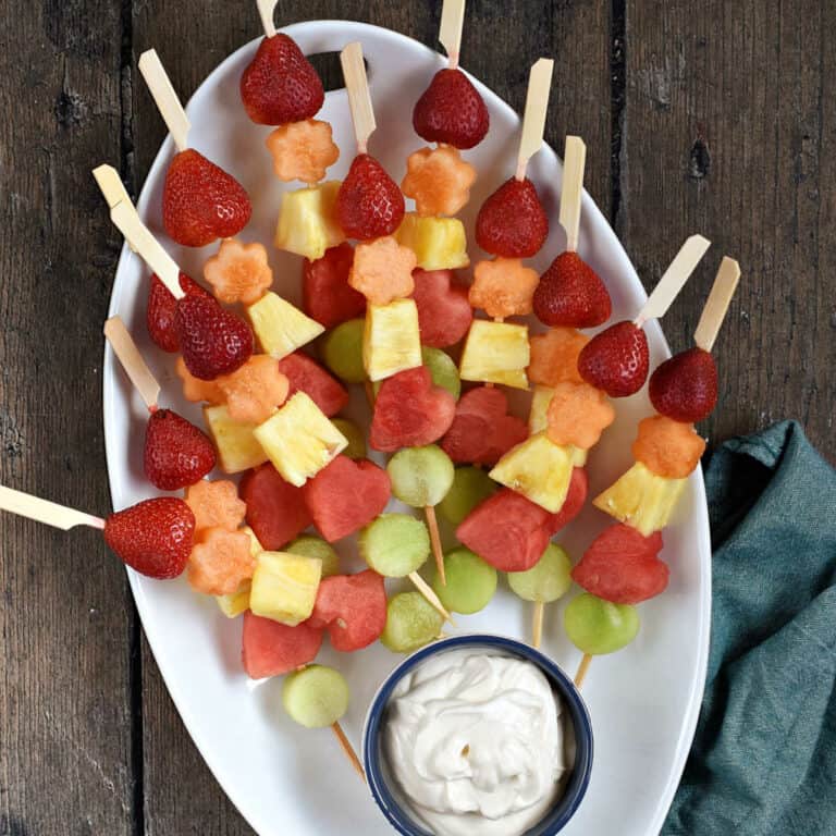 Fruit Skewers Cooking with Curls