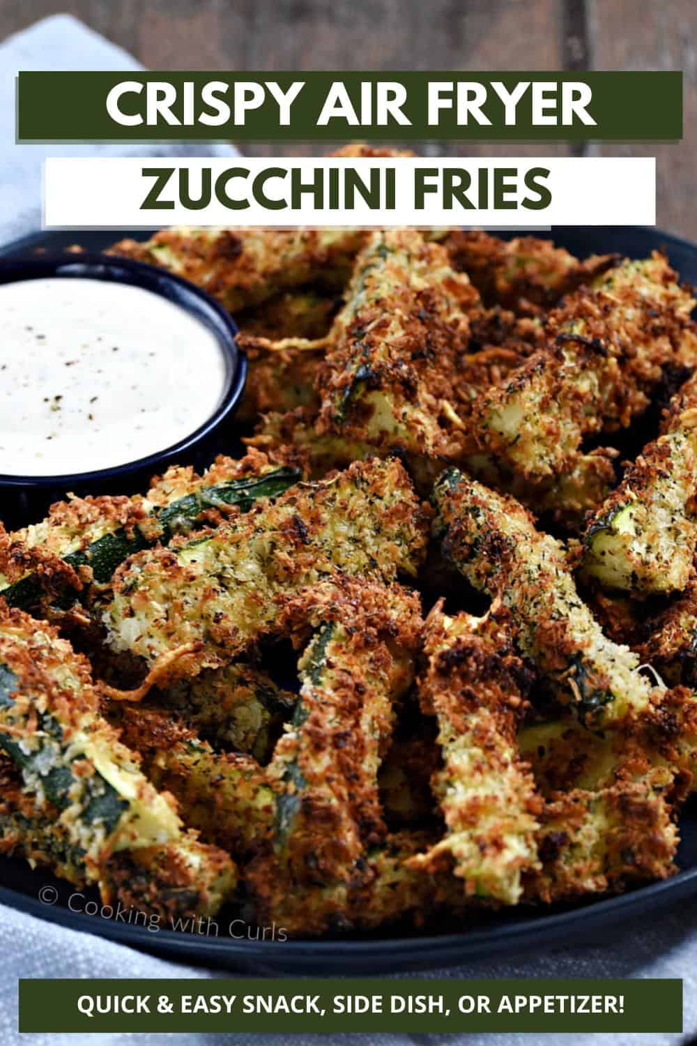 Crispy Air Fryer Zucchini Fries - Cooking with Curls