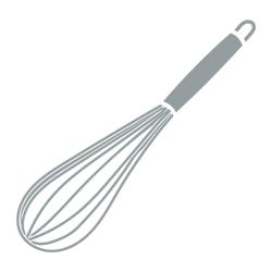 Wire whisk graphic.