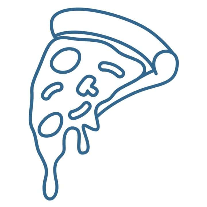 A slice of pizza graphic.