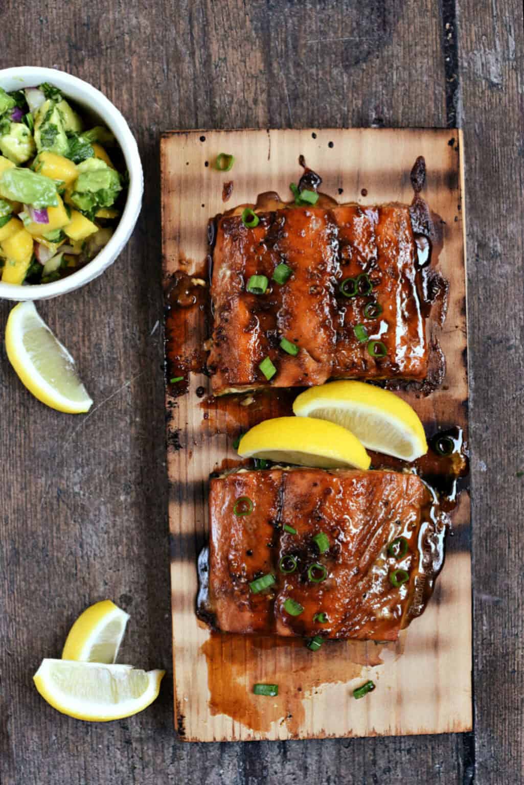 Cedar Plank Maple Glazed Salmon - Cooking with Curls