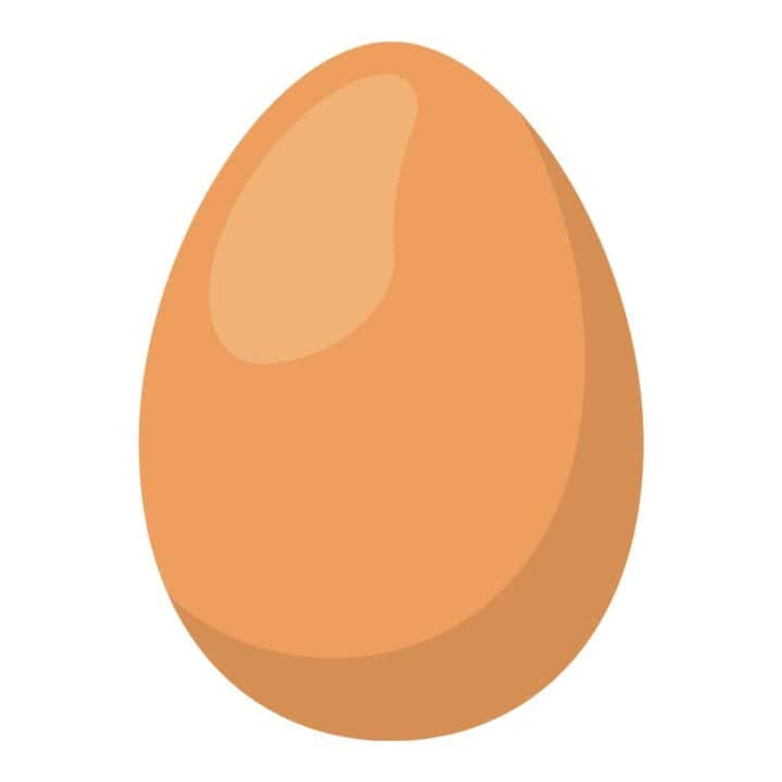 Brown egg graphic.