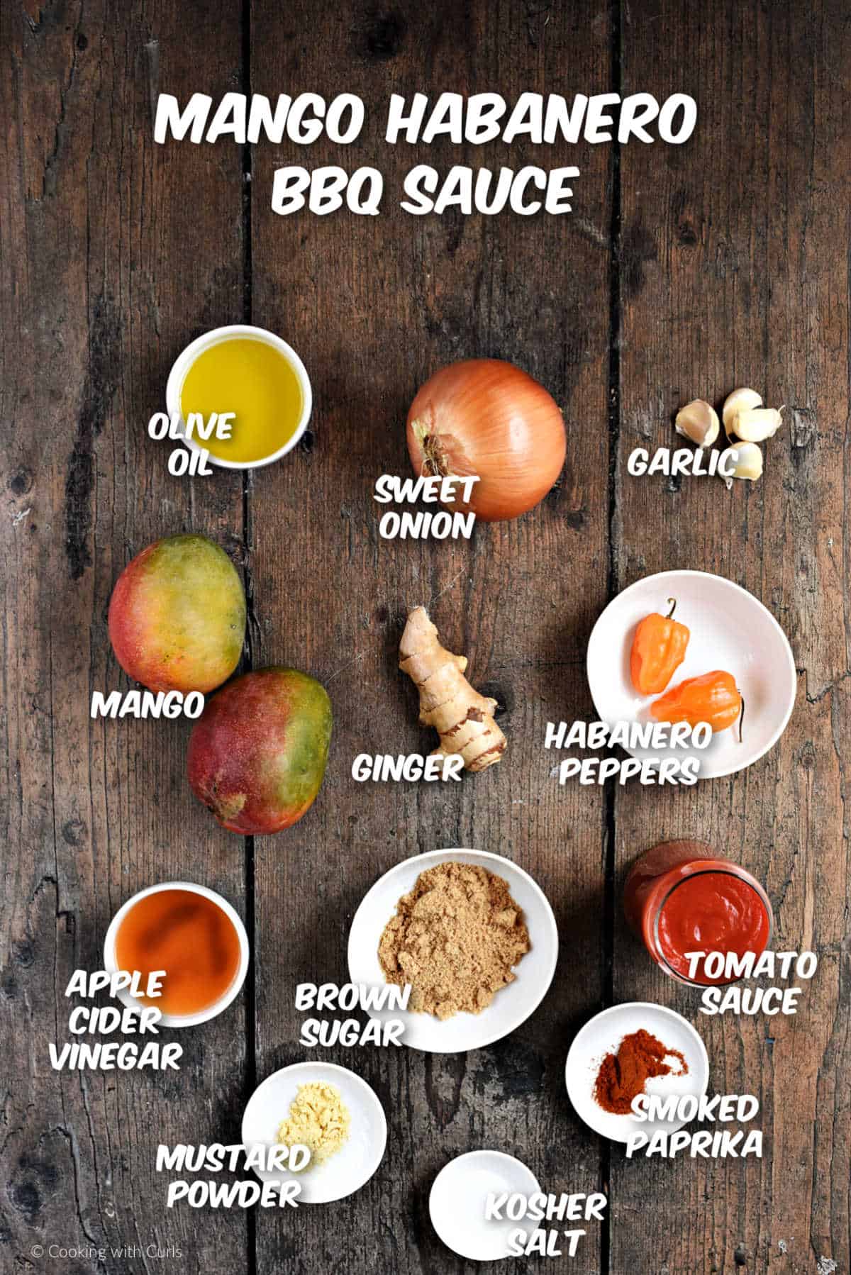 Mango Habanero BBQ Sauce ingredients.