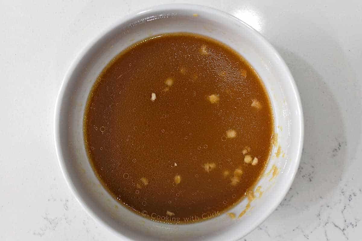 Stir fry sauce in a small bowl.