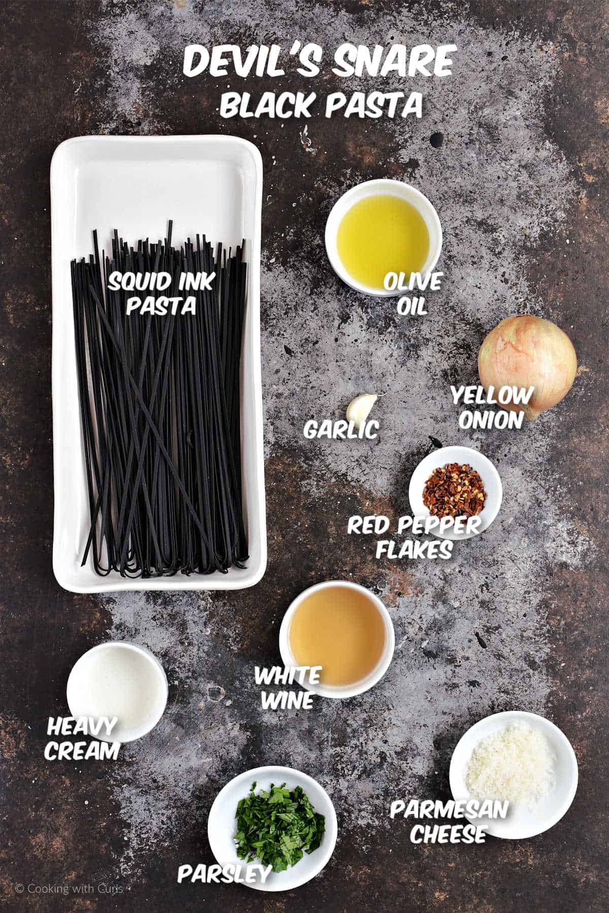 Devil's snare black pasta ingredients.