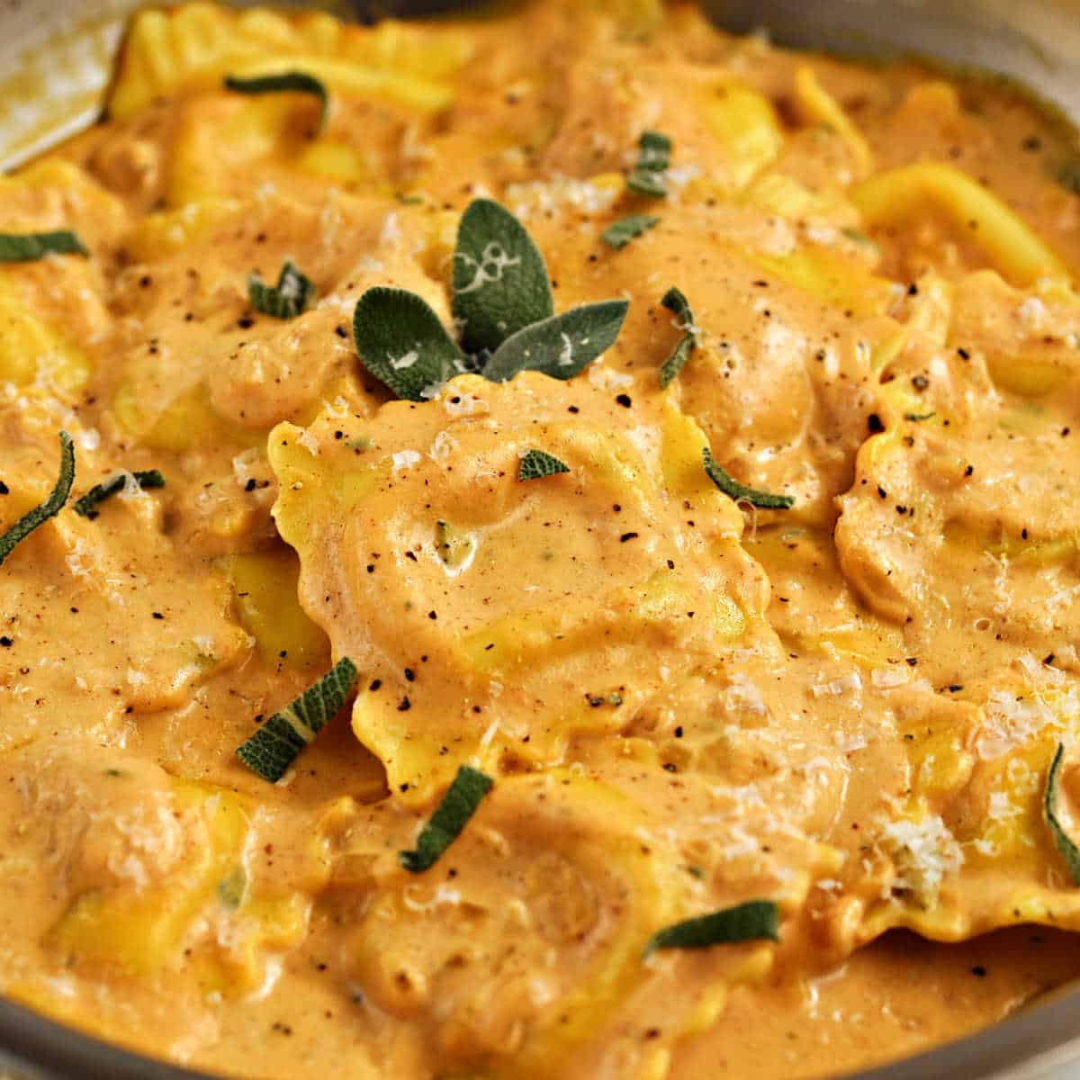 Ravioli with Pumpkin Sauce