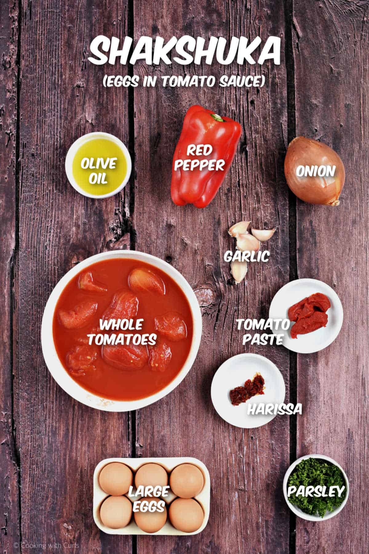 Shakshuka ingredients.