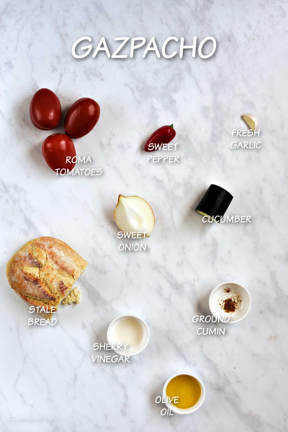 Gazpacho ingredients.