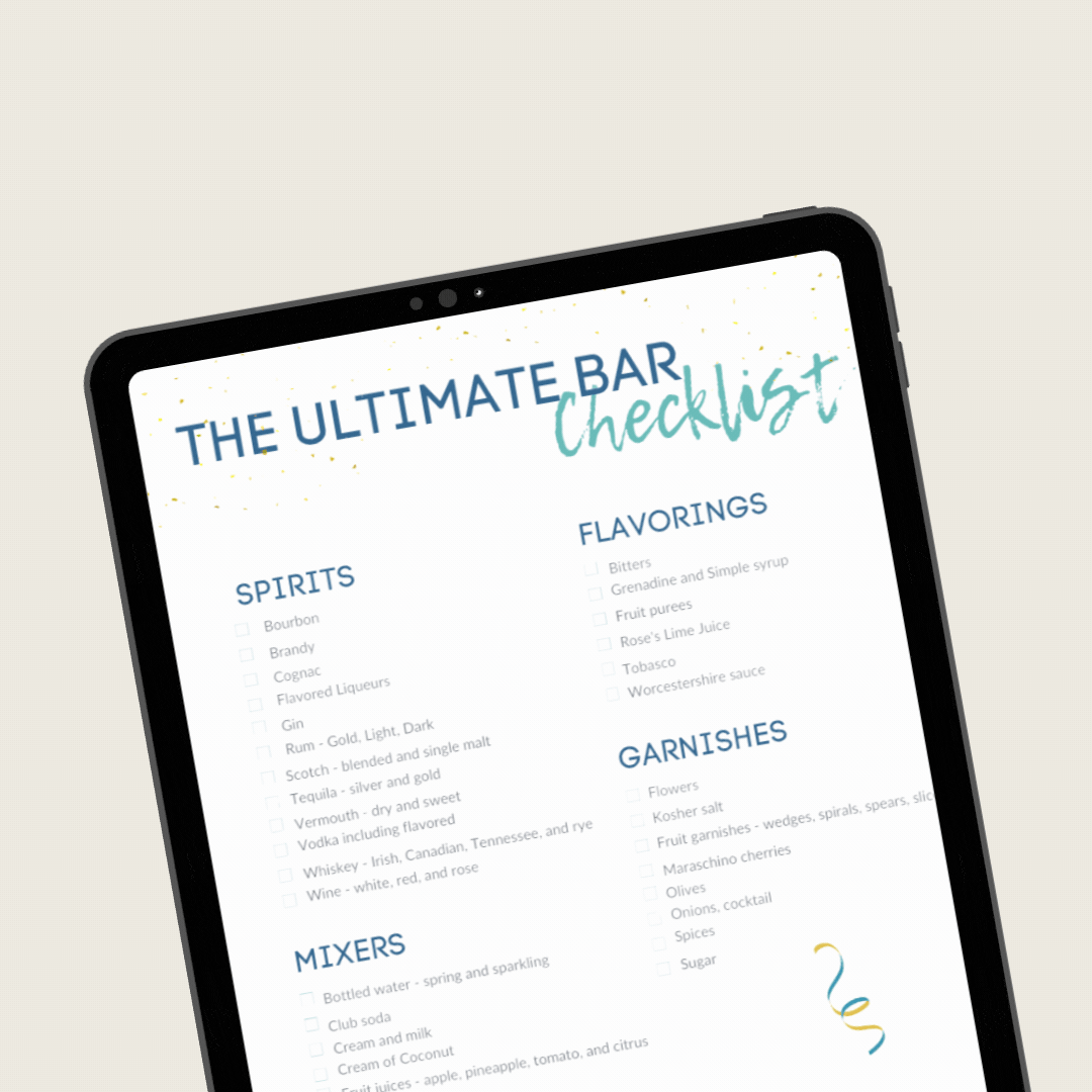 The Ultimate Bar Checklist graphic.